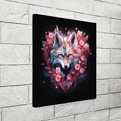 Холст квадратный Белый романтичный волк, цвет: 3D-принт — фото 2