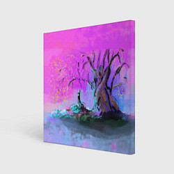 Холст квадратный Волшебное дерево, цвет: 3D-принт