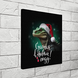 Холст квадратный Новогодний маленький дракон, цвет: 3D-принт — фото 2