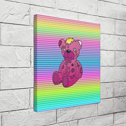 Холст квадратный Медвежонок Лил Пип, цвет: 3D-принт — фото 2