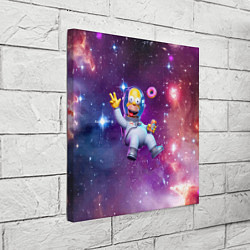 Холст квадратный Homer Simpson in space - ai art, цвет: 3D-принт — фото 2