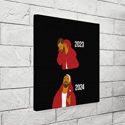 Холст квадратный Дрейк 2023-2024, цвет: 3D-принт — фото 2