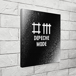 Холст квадратный Depeche Mode glitch на темном фоне, цвет: 3D-принт — фото 2