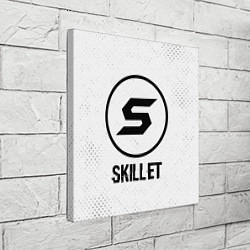 Холст квадратный Skillet glitch на светлом фоне, цвет: 3D-принт — фото 2