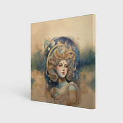Холст квадратный Ретро иллюстрация богини, цвет: 3D-принт