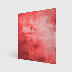 Холст квадратный Красный гранж, цвет: 3D-принт