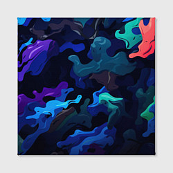 Холст квадратный Камуфляж из разноцветных красок, цвет: 3D-принт — фото 2
