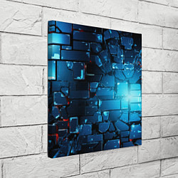 Холст квадратный Синие абстрактные плиты, цвет: 3D-принт — фото 2