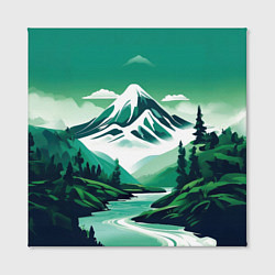 Холст квадратный Графический пейзаж Камчатки, цвет: 3D-принт — фото 2