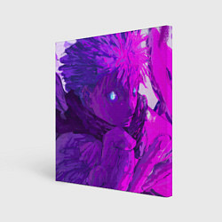 Холст квадратный Годжо произносит заклинание, цвет: 3D-принт