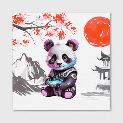 Холст квадратный Funny panda - China, цвет: 3D-принт — фото 2