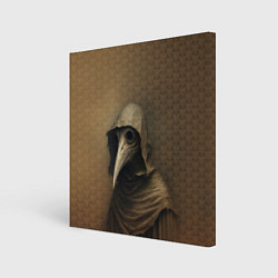 Холст квадратный Чумной доктор в балахоне, цвет: 3D-принт