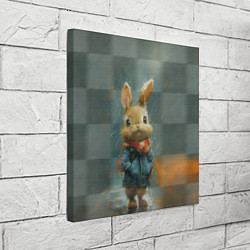 Холст квадратный Игрушечный зайка, цвет: 3D-принт — фото 2