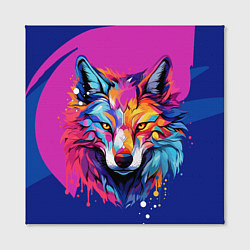 Холст квадратный Волк в стиле поп-арт, цвет: 3D-принт — фото 2