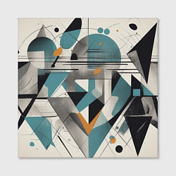Холст квадратный Три человека авангард, цвет: 3D-принт — фото 2