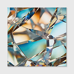 Холст квадратный Грани стеклянного камня, цвет: 3D-принт — фото 2