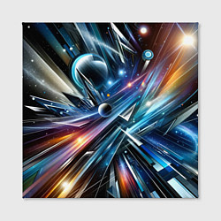 Холст квадратный Космос - футуризм, цвет: 3D-принт — фото 2