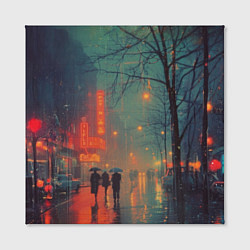 Холст квадратный Пасмурный вечер, цвет: 3D-принт — фото 2