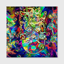 Холст квадратный Знаковые пузырьки, цвет: 3D-принт — фото 2