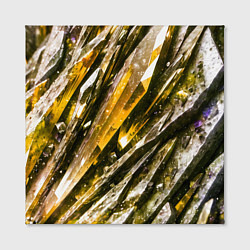 Холст квадратный Драгоценные кристаллы жёлтые, цвет: 3D-принт — фото 2