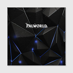 Холст квадратный Palworld лого на черном стильном фоне, цвет: 3D-принт — фото 2