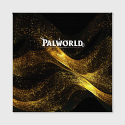 Холст квадратный Palworld логотип золотая пыльца, цвет: 3D-принт — фото 2