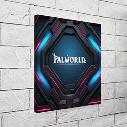 Холст квадратный Palworld логотип космический стиль, цвет: 3D-принт — фото 2