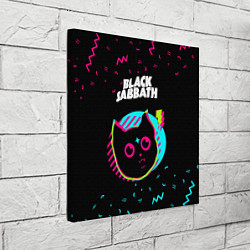 Холст квадратный Black Sabbath - rock star cat, цвет: 3D-принт — фото 2
