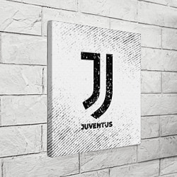 Холст квадратный Juventus с потертостями на светлом фоне, цвет: 3D-принт — фото 2
