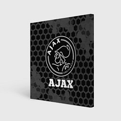 Холст квадратный Ajax sport на темном фоне, цвет: 3D-принт