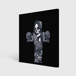 Холст квадратный Santa muerte cross, цвет: 3D-принт