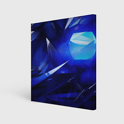 Холст квадратный Black and blue abstract background sport style, цвет: 3D-принт