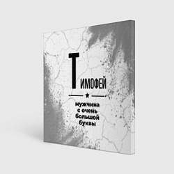 Холст квадратный Тимофей мужчина ну с очень большой буквы, цвет: 3D-принт