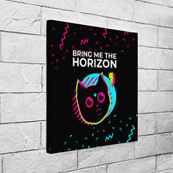 Холст квадратный Bring Me the Horizon - rock star cat, цвет: 3D-принт — фото 2