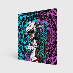 Холст квадратный Monokuma - fan art, цвет: 3D-принт