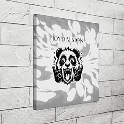 Холст квадратный Joy Division рок панда на светлом фоне, цвет: 3D-принт — фото 2