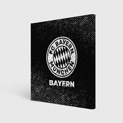 Холст квадратный Bayern с потертостями на темном фоне, цвет: 3D-принт