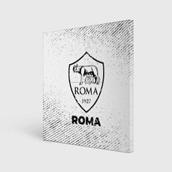 Холст квадратный Roma с потертостями на светлом фоне, цвет: 3D-принт