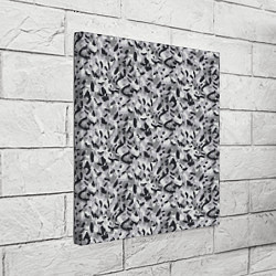 Холст квадратный Пикселированный городской серый камуфляж, цвет: 3D-принт — фото 2