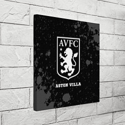 Холст квадратный Aston Villa sport на темном фоне, цвет: 3D-принт — фото 2