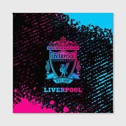 Холст квадратный Liverpool - neon gradient, цвет: 3D-принт — фото 2