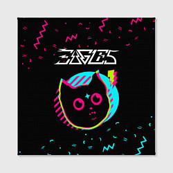 Холст квадратный Eagles - rock star cat, цвет: 3D-принт — фото 2