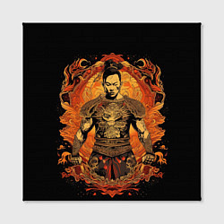 Холст квадратный Муай-Тай боец ретро стиль, цвет: 3D-принт — фото 2