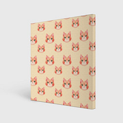Холст квадратный Рыжие котята, цвет: 3D-принт
