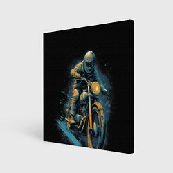 Картина квадратная Ночной мотокросс