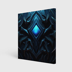 Холст квадратный Синие магическое свещение, цвет: 3D-принт