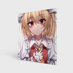 Холст квадратный Touhou Project Flandre милая улыбка, цвет: 3D-принт