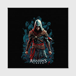 Холст квадратный Assassins creed черный фон, цвет: 3D-принт — фото 2