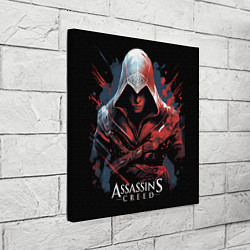 Холст квадратный Assassins creed красная краска, цвет: 3D-принт — фото 2