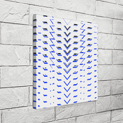 Холст квадратный Чёрные и синие полосы на белом фоне, цвет: 3D-принт — фото 2